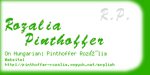 rozalia pinthoffer business card